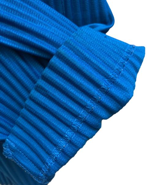 HOMME PLISSE ISSEY MIYAKE（オム プリッセ イッセイ ミヤケ）HOMME PLISSE ISSEY MIYAKE (オム プリッセ イッセイ ミヤケ) プリーツ ダブルジャケット ブルー サイズ:2の古着・服飾アイテム