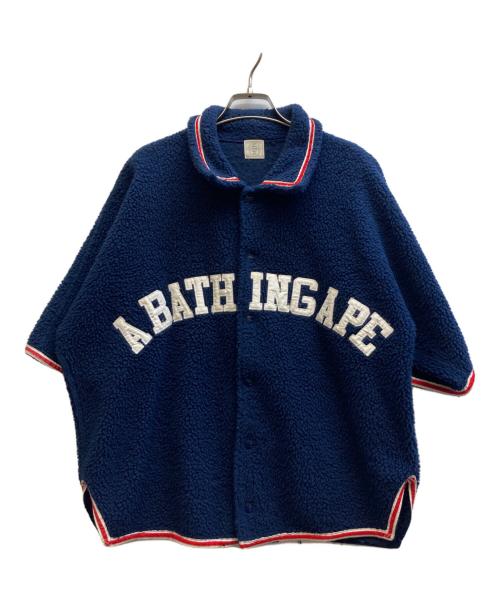 A BATHING APE（ア ベイシング エイプ）A BATHING APE (ア ベイシング エイプ) 90's 半袖フリースシャツ ネイビー サイズ:-の古着・服飾アイテム