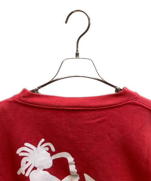 stussy（ステューシー）stussy (ステューシー) シャドーマンプリントスウェット レッド サイズ:Lの古着・服飾アイテム