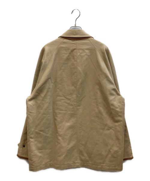 POLO RALPH LAUREN（ポロ・ラルフローレン）POLO RALPH LAUREN (ポロ・ラルフローレン) レザー 切り替えハンティングジャケット ベージュ サイズ:LLの古着・服飾アイテム