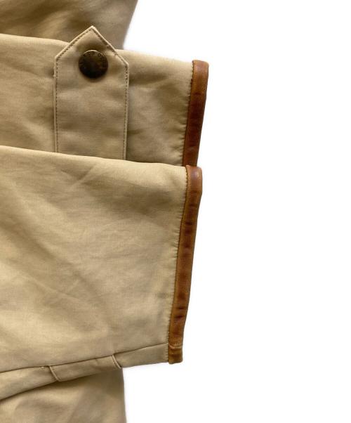 POLO RALPH LAUREN（ポロ・ラルフローレン）POLO RALPH LAUREN (ポロ・ラルフローレン) レザー 切り替えハンティングジャケット ベージュ サイズ:LLの古着・服飾アイテム
