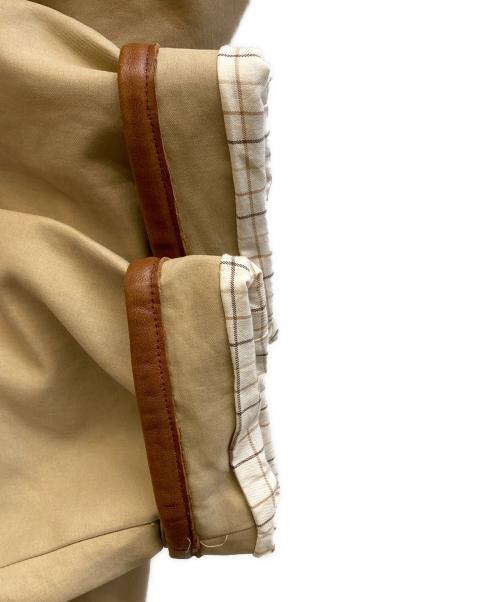 POLO RALPH LAUREN（ポロ・ラルフローレン）POLO RALPH LAUREN (ポロ・ラルフローレン) レザー 切り替えハンティングジャケット ベージュ サイズ:LLの古着・服飾アイテム