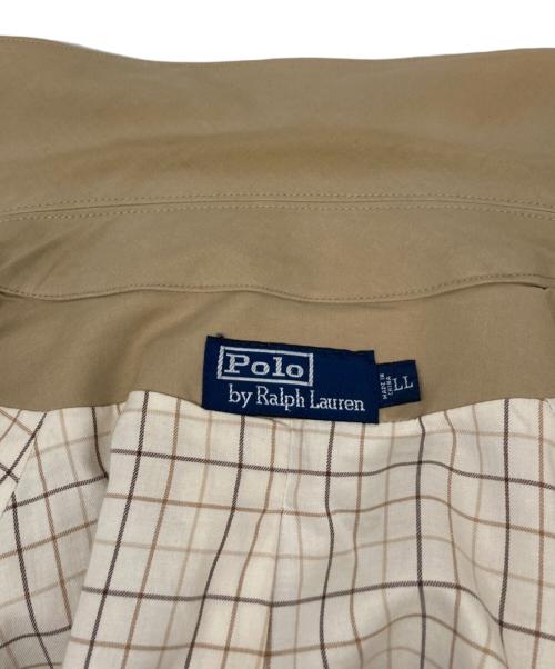 POLO RALPH LAUREN（ポロ・ラルフローレン）POLO RALPH LAUREN (ポロ・ラルフローレン) レザー 切り替えハンティングジャケット ベージュ サイズ:LLの古着・服飾アイテム