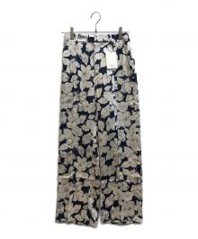 IENA（イエナ）の古着「ラインフラワーパンツ」｜ネイビー