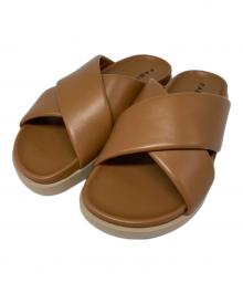 FABIO RUSCONI（ファビオルスコーニ）の古着「クロスベルトサンダル」｜ブラウン