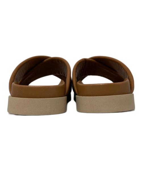 FABIO RUSCONI（ファビオルスコーニ）FABIO RUSCONI (ファビオルスコーニ) クロスベルトサンダル ブラウン サイズ:36の古着・服飾アイテム