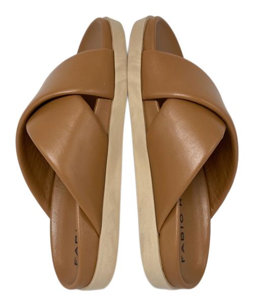 FABIO RUSCONI（ファビオルスコーニ）FABIO RUSCONI (ファビオルスコーニ) クロスベルトサンダル ブラウン サイズ:36の古着・服飾アイテム