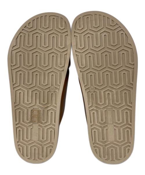 FABIO RUSCONI（ファビオルスコーニ）FABIO RUSCONI (ファビオルスコーニ) クロスベルトサンダル ブラウン サイズ:36の古着・服飾アイテム