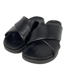 FABIO RUSCONI（ファビオルスコーニ）の古着「クロスベルトサンダル」｜ブラック