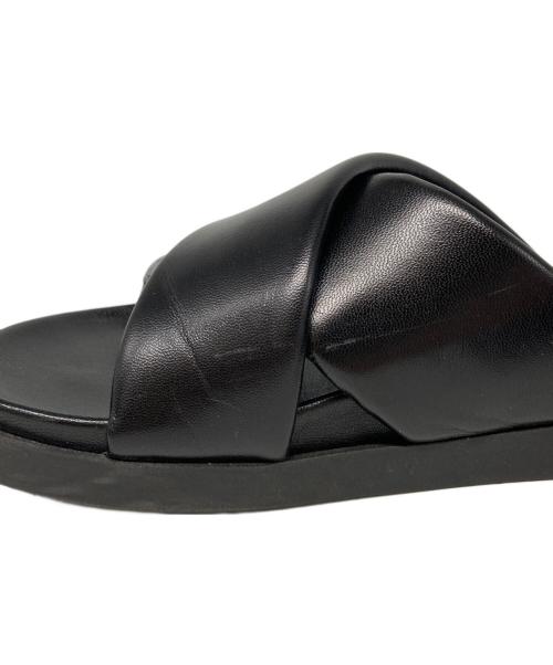 FABIO RUSCONI（ファビオルスコーニ）FABIO RUSCONI (ファビオルスコーニ) クロスベルトサンダル ブラック サイズ:36の古着・服飾アイテム