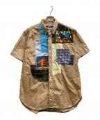 JUNYA WATANABE MANジュンヤワタナベマン）の古着「Keith Haring パッチワークシャツ」｜ブラウン