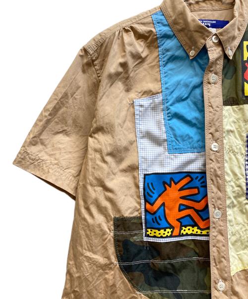 JUNYA WATANABE MAN（ジュンヤワタナベマン）JUNYA WATANABE MAN (ジュンヤワタナベマン) Keith Haring パッチワークシャツ ブラウン サイズ:Ⅿの古着・服飾アイテム