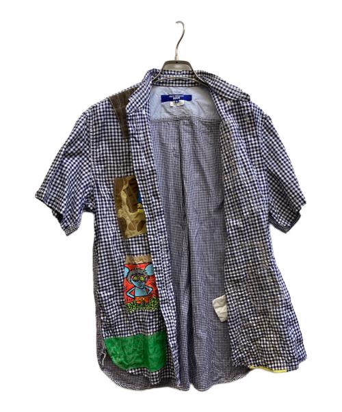 JUNYA WATANABE MAN（ジュンヤワタナベマン）JUNYA WATANABE MAN (ジュンヤワタナベマン) Keith Haring  パッチワークシャツ ネイビー サイズ:Sの古着・服飾アイテム