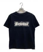 F.C.R.B.エフシーレアルブリストル）の古着「CAMOUFLAGE BOX LOGO TEE」｜ブラック