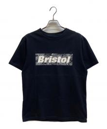 F.C.R.B.（エフシーレアルブリストル）の古着「CAMOUFLAGE BOX LOGO TEE」｜ブラック