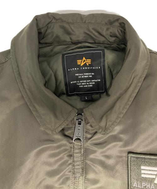 ALPHA INDUSTRIES（アルファインダストリーズ）ALPHA INDUSTRIES (アルファインダストリーズ) ヘビーツイル フライト ジャケット カーキ サイズ:Lの古着・服飾アイテム