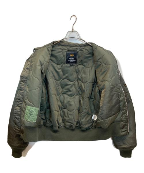 ALPHA INDUSTRIES（アルファインダストリーズ）ALPHA INDUSTRIES (アルファインダストリーズ) ヘビーツイル フライト ジャケット カーキ サイズ:Lの古着・服飾アイテム