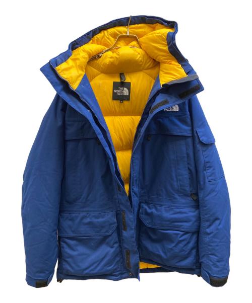 THE NORTH FACE（ザ ノース フェイス）THE NORTH FACE (ザ ノース フェイス) マクマード パーカー ファー フーデッド ダウン ジャケット ブルー×イエロー サイズ:XLの古着・服飾アイテム