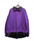 glambグラム）の古着「レイヤードスウェット」｜パープル