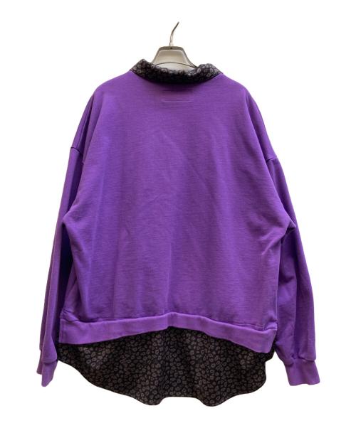 glamb（グラム）glamb (グラム) レイヤードスウェット パープル サイズ:Lの古着・服飾アイテム
