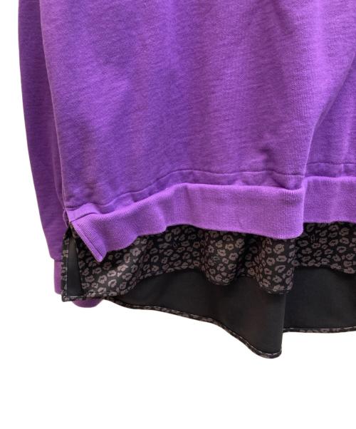 glamb（グラム）glamb (グラム) レイヤードスウェット パープル サイズ:Lの古着・服飾アイテム