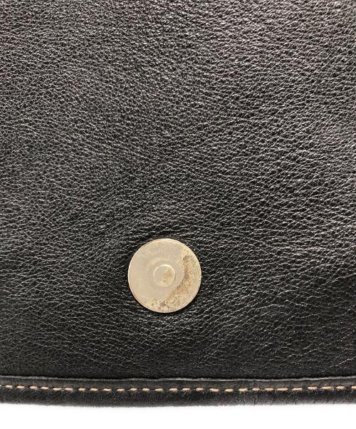 GUCCI（グッチ）GUCCI (グッチ) クレスト レザーショルダーバッグ ブラックの古着・服飾アイテム