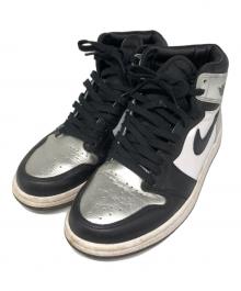 NIKE（ナイキ）の古着「エアジョーダン1 レトロ ハイ OG"シルバートゥ"」｜ホワイト×ブラック