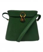 BALLYバリー）の古着「レザーショルダーバッグ」｜グリーン