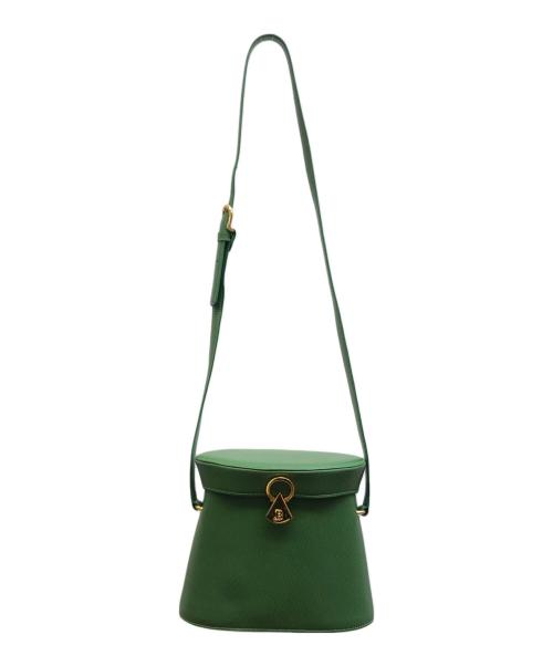BALLY（バリー）BALLY (バリー) レザーショルダーバッグ グリーンの古着・服飾アイテム