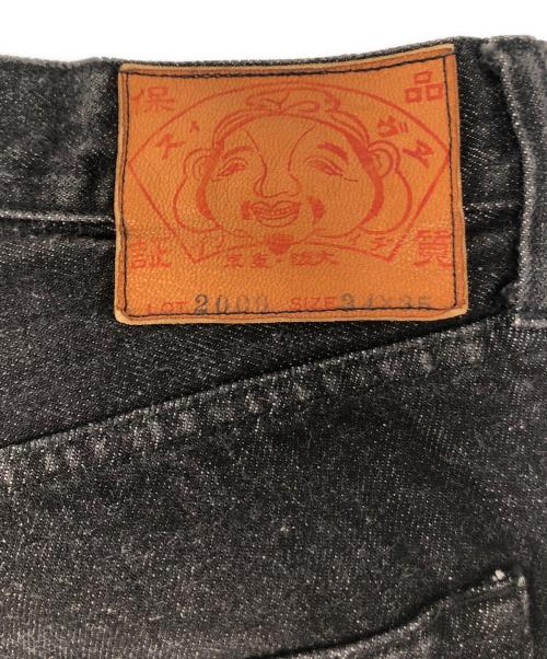 EVISU（エヴィス）EVISU (エヴィス) ペイントデニムパンツ ブラック サイズ:W34の古着・服飾アイテム