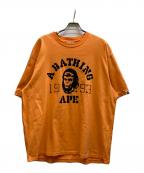 BAPE BY A BATHING APEベイプバイアベイシングエイプ）の古着「プリントTシャツ/001TEK301352M」｜オレンジ