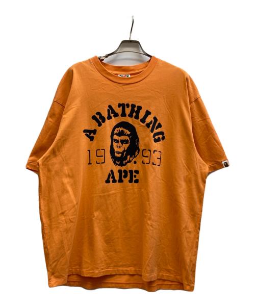 BAPE BY A BATHING APE（ベイプバイアベイシングエイプ）BAPE BY A BATHING APE (ベイプバイアベイシングエイプ) プリントTシャツ/001TEK301352M オレンジ サイズ:XLの古着・服飾アイテム