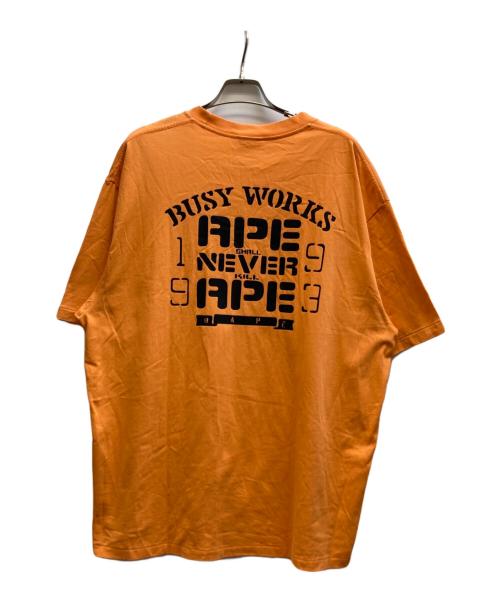 BAPE BY A BATHING APE（ベイプバイアベイシングエイプ）BAPE BY A BATHING APE (ベイプバイアベイシングエイプ) プリントTシャツ/001TEK301352M オレンジ サイズ:XLの古着・服飾アイテム