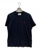 AMI Alexandre Mattiussiアミアレクサンドルマテュッシ）の古着「オーガニックコットンジャージー Ami de Coeur Tシャツ」｜ブラック