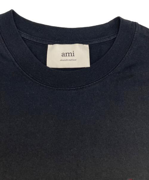 AMI Alexandre Mattiussi（アミアレクサンドルマテュッシ）AMI Alexandre Mattiussi (アミアレクサンドルマテュッシ) オーガニックコットンジャージー Ami de Coeur Tシャツ ブラック サイズ:Lの古着・服飾アイテム