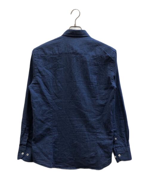 SEEKER GROOVE（シーカーグルーブ）SEEKER GROOVE (シーカーグルーブ) コットンリネンシャツ ブルー サイズ:Ⅿの古着・服飾アイテム