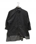 yohji yamamoto+noirヨウジヤマモトプリュスノアール）の古着「バックロングドットシャツ」｜ブラック