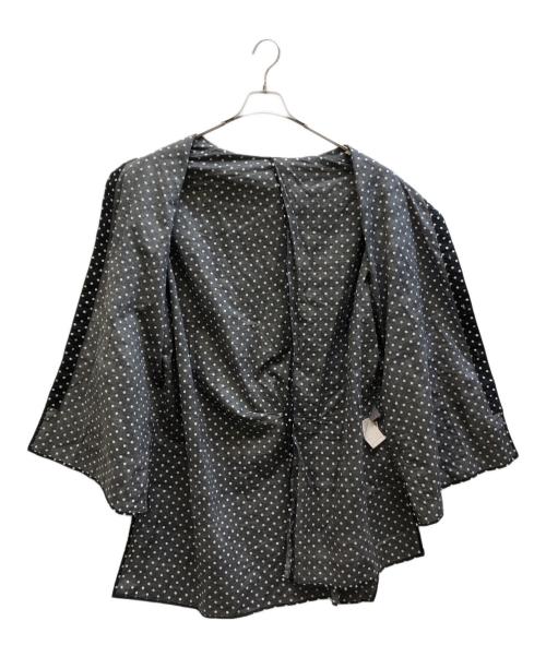 yohji yamamoto+noir（ヨウジヤマモトプリュスノアール）yohji yamamoto+Noir (ヨウジヤマモトプリュスノアール) バックロングドットシャツ ブラック サイズ:1の古着・服飾アイテム