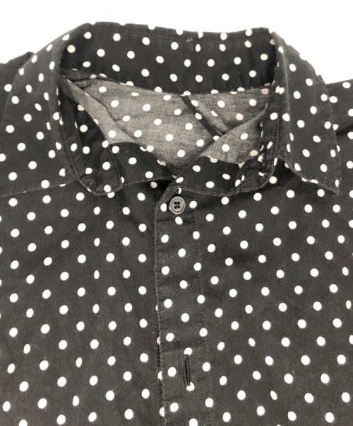 yohji yamamoto+noir（ヨウジヤマモトプリュスノアール）yohji yamamoto+Noir (ヨウジヤマモトプリュスノアール) バックロングドットシャツ ブラック サイズ:1の古着・服飾アイテム