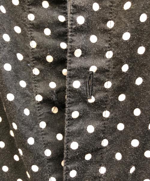 yohji yamamoto+noir（ヨウジヤマモトプリュスノアール）yohji yamamoto+Noir (ヨウジヤマモトプリュスノアール) バックロングドットシャツ ブラック サイズ:1の古着・服飾アイテム