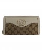 GUCCIグッチ）の古着「キャンバスロングウォレット」｜ブラウン