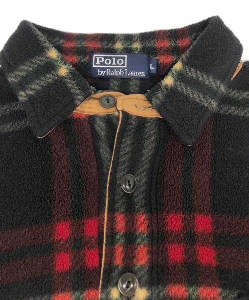 POLO RALPH LAUREN（ポロ・ラルフローレン）POLO RALPH LAUREN (ポロ・ラルフローレン) フリースプルオーバージャケット ブラック サイズ:Lの古着・服飾アイテム