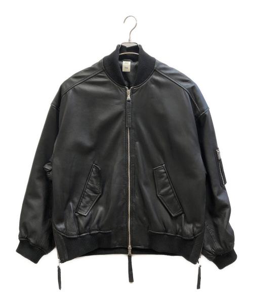 MAISON SPECIAL（メゾンスペシャル）MAISON SPECIAL (メゾンスペシャル) ZARA (ザラ) レザーボンバージャケット ブラック サイズ:Lの古着・服飾アイテム