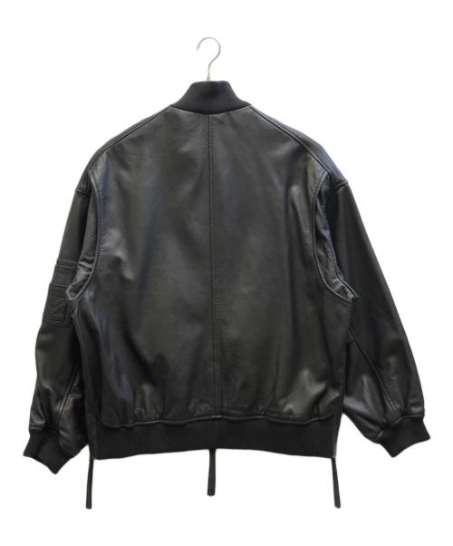 MAISON SPECIAL（メゾンスペシャル）MAISON SPECIAL (メゾンスペシャル) ZARA (ザラ) レザーボンバージャケット ブラック サイズ:Lの古着・服飾アイテム
