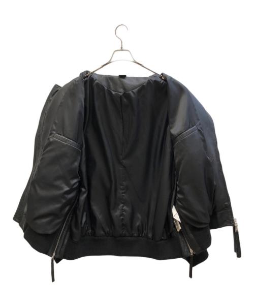 MAISON SPECIAL（メゾンスペシャル）MAISON SPECIAL (メゾンスペシャル) ZARA (ザラ) レザーボンバージャケット ブラック サイズ:Lの古着・服飾アイテム