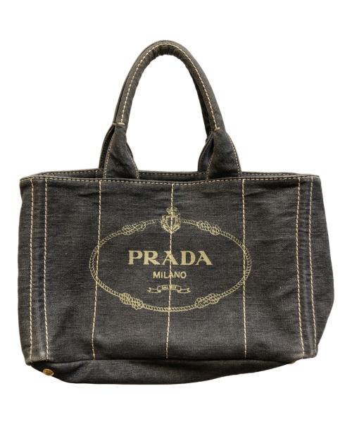 PRADA（プラダ）PRADA (プラダ) カナパデニムトートバッグ グレーの古着・服飾アイテム