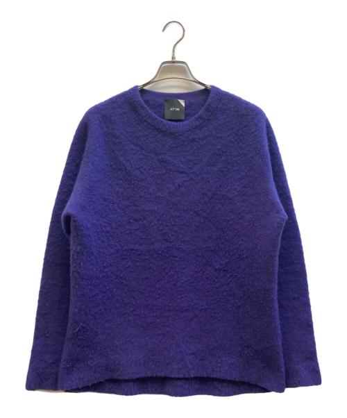 ATON（エイトン）ATON (エイトン) ファーカシミヤクルーネックセーター パープル サイズ:6の古着・服飾アイテム