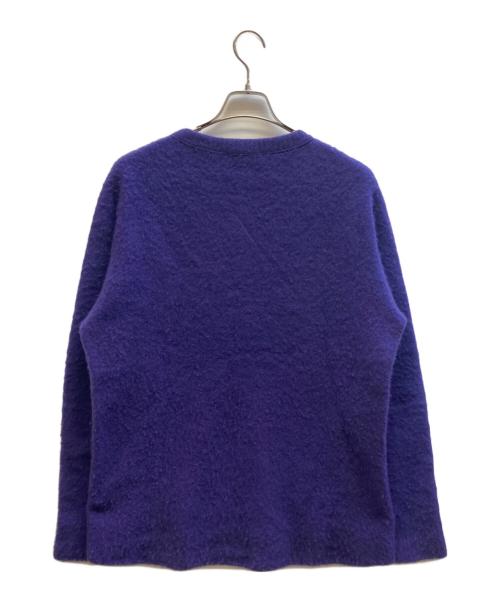ATON（エイトン）ATON (エイトン) ファーカシミヤクルーネックセーター パープル サイズ:6の古着・服飾アイテム