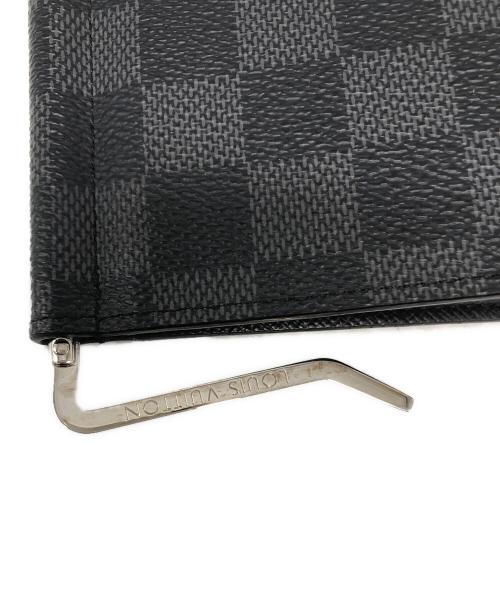 LOUIS VUITTON（ルイ ヴィトン）LOUIS VUITTON (ルイ ヴィトン) ダミエグラフィット ポルトフォイユパンス ノワール マネークリップ ブラックの古着・服飾アイテム
