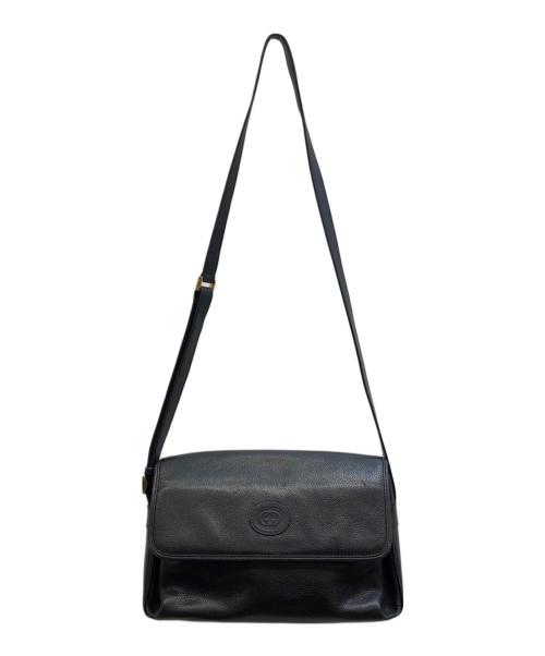 GUCCI（グッチ）GUCCI (グッチ) オールドレザーショルダーバッグ ブラックの古着・服飾アイテム